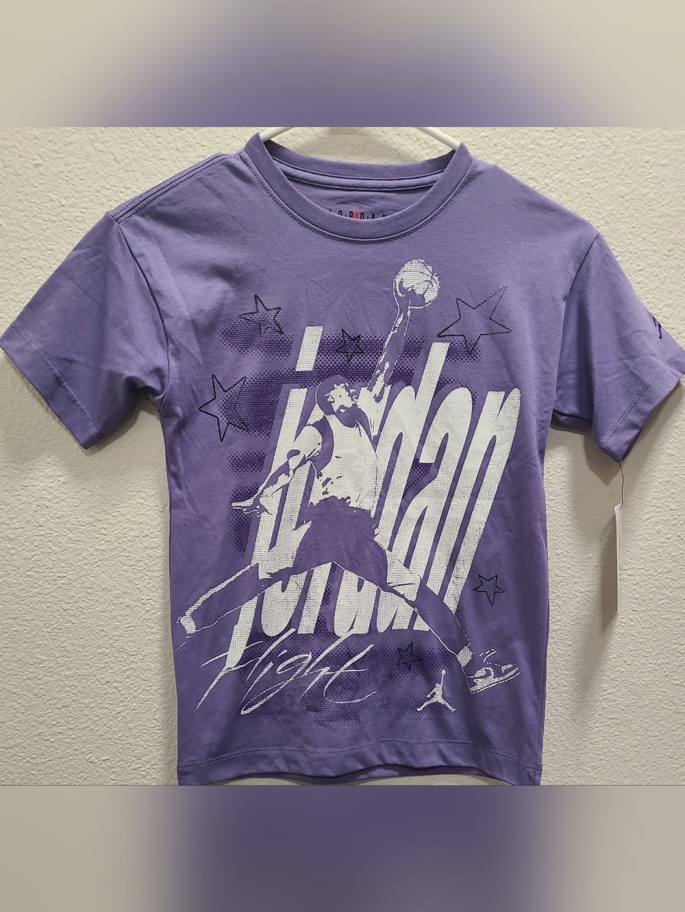 Jordan Boys Purple Graphic Jumpman Short Sleeve Tee